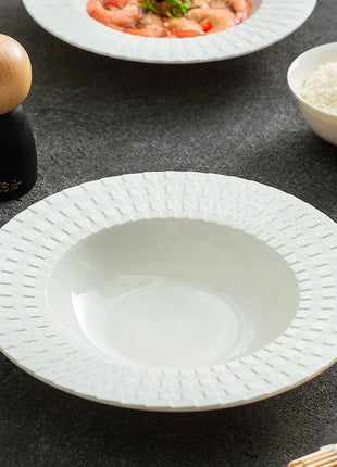 Embossed Weave-Texture Plate, Set of 2
