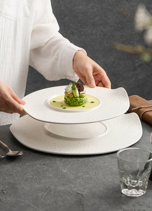 Matte Sesame Texture Porcelain Plate, Set of 2