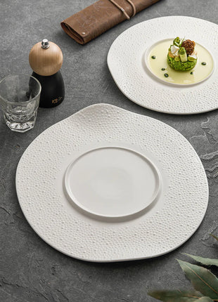 Matte Sesame Texture Porcelain Plate, Set of 2