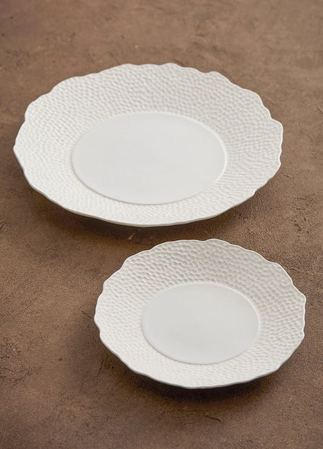 Textured Ceramic Dinner Plate, Set of 2