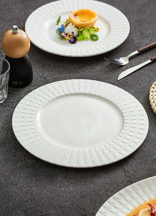 Embossed Weave-Texture Plate, Set of 2
