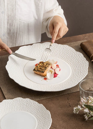 Textured Ceramic Dinner Plate, Set of 2