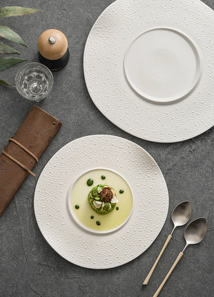 Matte Sesame Texture Porcelain Plate, Set of 2
